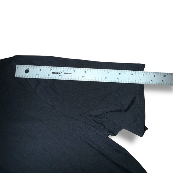 TALBOTS BUTTON SHOULDER MOCKNECK TOP - 2X Black - Picture 15 of 15